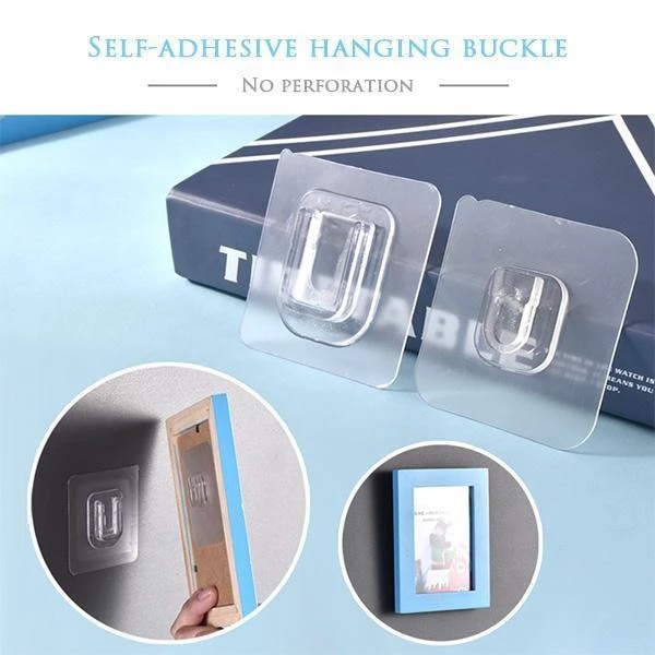 Double-sided Adhesive Wall Hooks Waterproof Oilproof Self Adhesive Hooks Reusable Seamless Hanging Hook