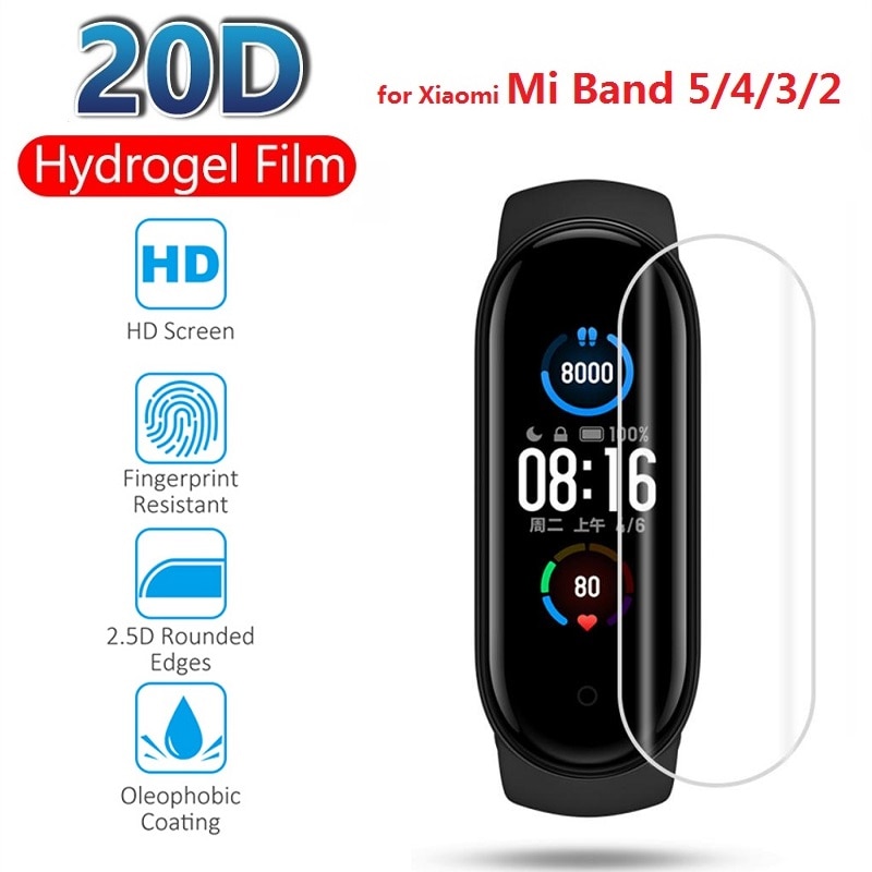 3 pieces Protective Hydrogel Film for Xiaomi Mi Band 5 4 3 2 Mi Watch Lite (Not Tempered Glass) Screen Protector Film Foil