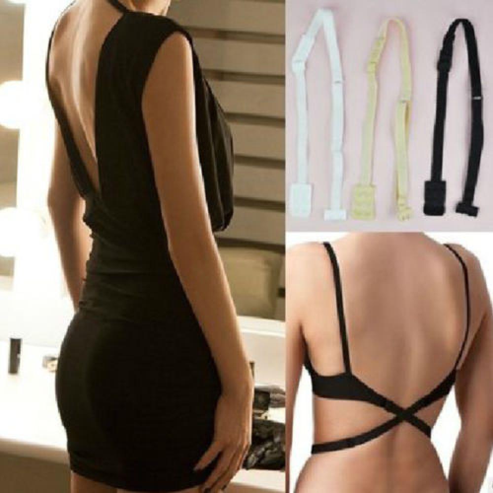 New Fashion Low Back Backless Bra Strap Adapter Converter Fully Adjustable Extender Hook Fashion Bra Strap 3 Colors