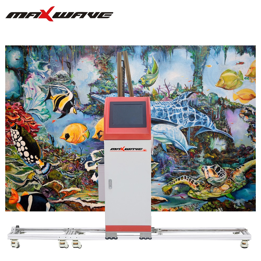 Maxwave laser Printer for wall mural, car vinyl wrap printer with imported dx5 dx7 print head to print on canvas