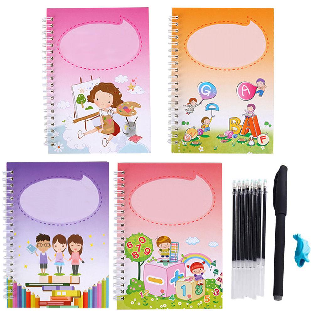 3-8 years oldCartoon Kindergarten Kids Paint Phonics Characters Groove Copybook WritingTraining Tool Set