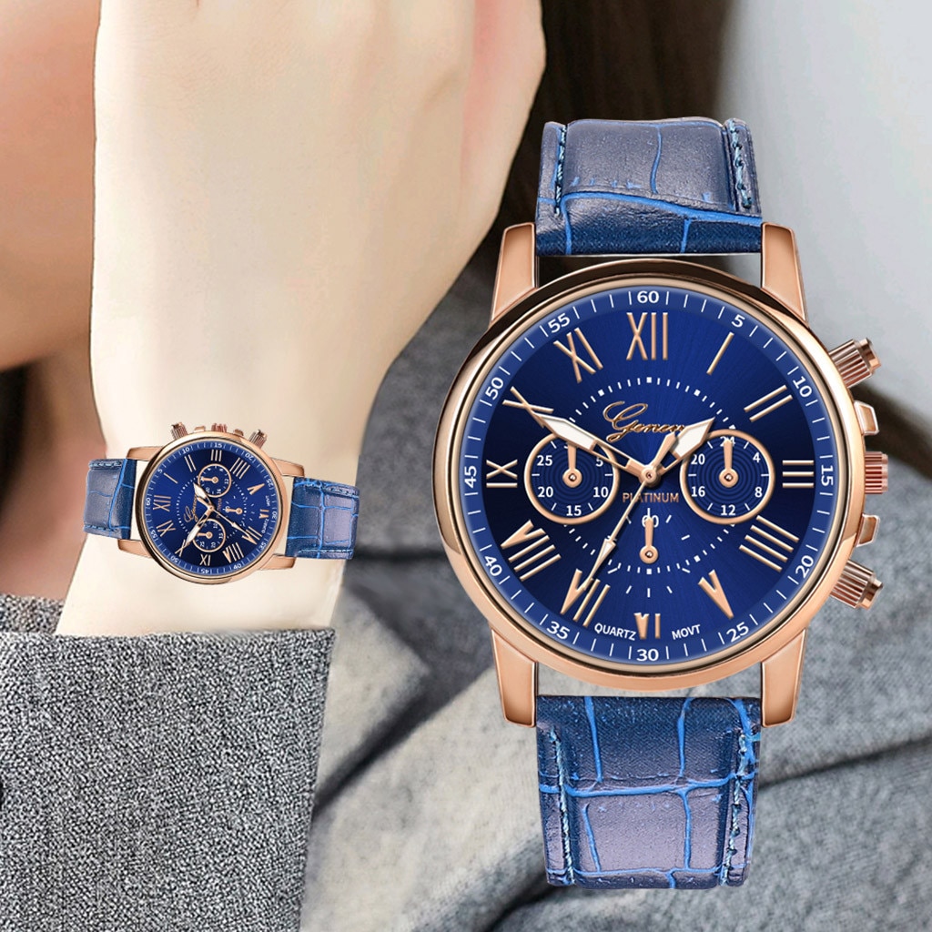 Relogio Fashion Women Watch Faux Leather Band Quartz Watch Retro Design Top Brand Luxury Watches Ladies Watch Clock reloj mujer