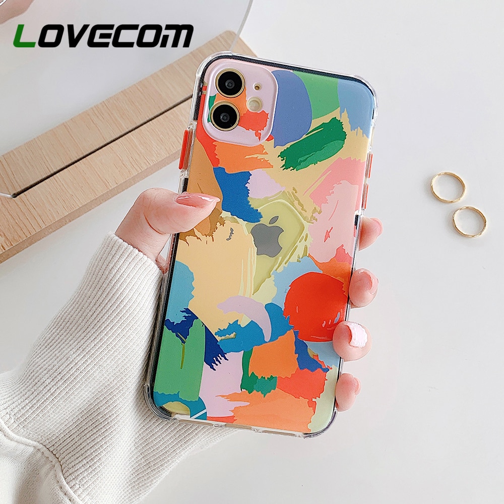 For iPhone 12 Pro Cases Graffiti Art Clear Phone Case For iPhone 12 11 Pro Max XR XS Max 7 8 Plus X Soft Shockproof Bumper Coque