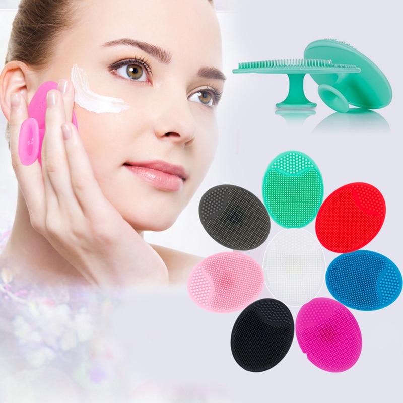 1pcs Silicone Face Cleansing Brush Mini Massage Waterproof Facial Cleansing Tool Soft Deep Face Pore Cleanser Brush TXTB1