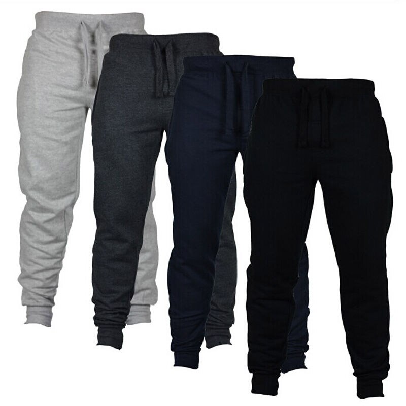 Men's Pants Male Trousers Casual Joggers Pants Sweatpants Jogger Grey Casual Elastic Cotton GYMS Fitness Workout Exercise