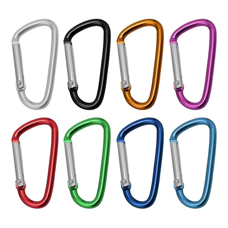 D Clip Carabiner Snap Spring Clasp Hook Keyring Camping Carabina Small Karabiner Locking Carabiner Clip Snap Hook Keyring