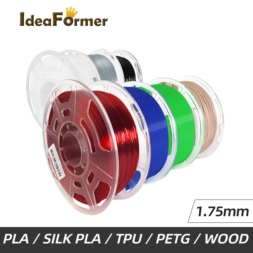 Ideaformer 3D Printer Filament 1.75mm 0.8/1KG PLA/SilkPLA/PETG/TPU 3D Plastic Printing Filament Shipping From Overseas Warehouse