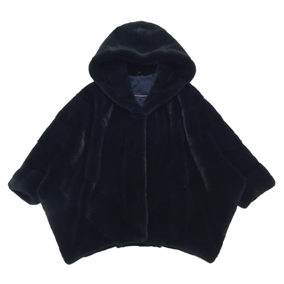 Star Clothing Factory Direct Europe Autumn Winter New Double-Sided Wear Large Size Cloak Coat Faux Fur Shawl