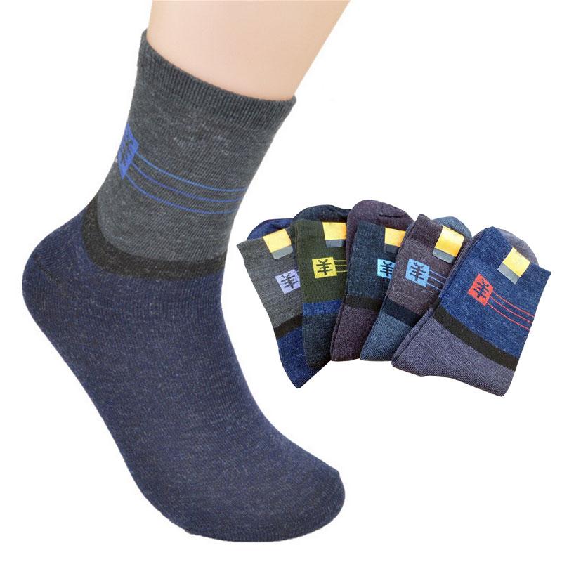 1 pair of random color (men's style + thick woolen new winter wool socks) and autumn socks imitation K0S0