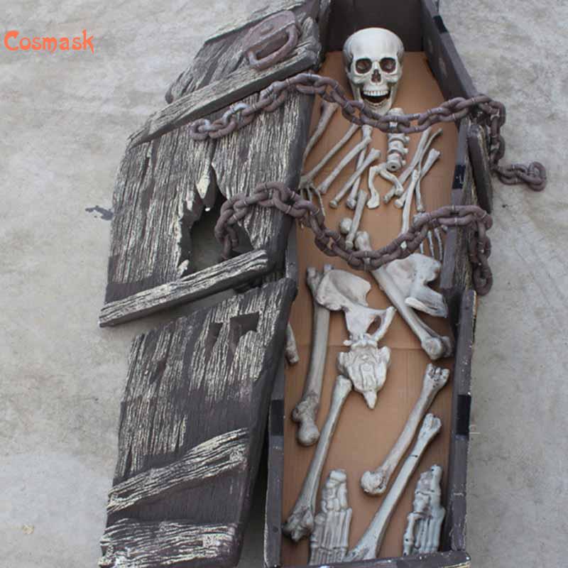 Cosmask Halloween Horror Simulation Coffin Haunted House Bar Secret Room Cemetery Scene Props Foam Three-Dimensional Coffin