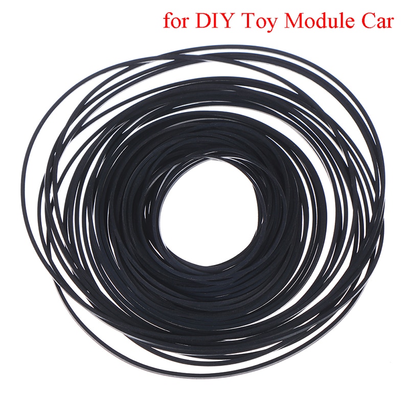 30pcs/pack Rubber Band Pulley Transmission Engine Drive Round Belts Tape DIY Toy Module Car Motor Stretch Accessories