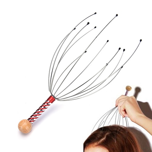 Head Massager Healing Neck Claw Body Massage Anti-stress Pain Relief Octopus Scalp Relax Spa Headache Stimulate Blood Circulate