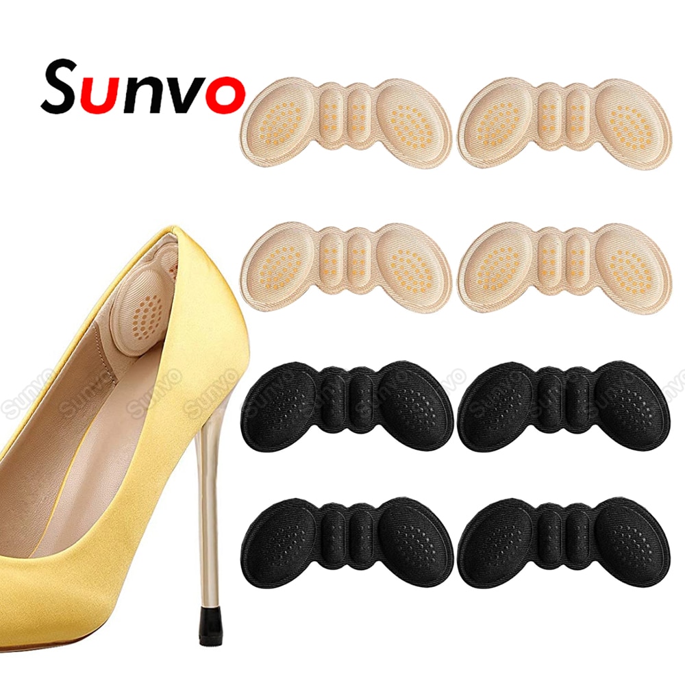 4 Pairs Women Insoles for Shoes High Heels Adjust Size Adhesive Heel Liner Grips Protector Sticker Pain Relief Foot Care Inserts