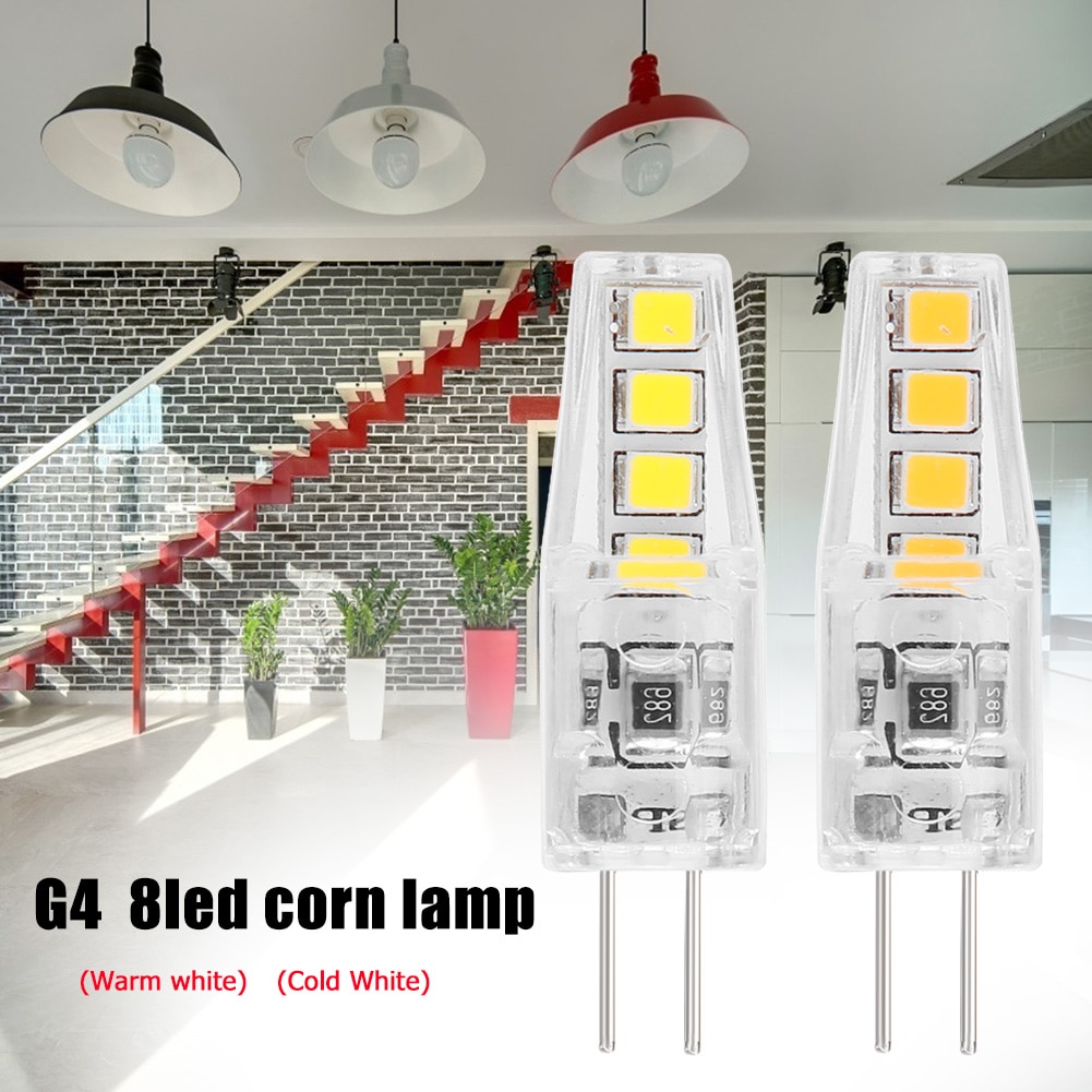 Lighting Replace Halogen Lamps 220V AC/DC 2W for Spotlight Chandelier Lamp Light Bulb G4 SMD2835 8 LED Bulb 360 Beam Angle