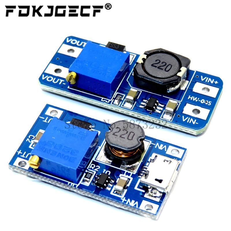 MT3608 DC-DC Step Up Converter Booster Power Supply Module Boost Step-up Board MAX output 28V 2A for arduino
