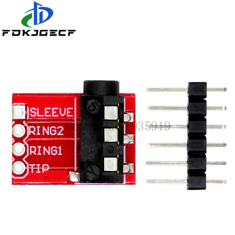 TRRS 3.5mm Jack Breakout Board Headset Stereo Socket Plate Extension Module