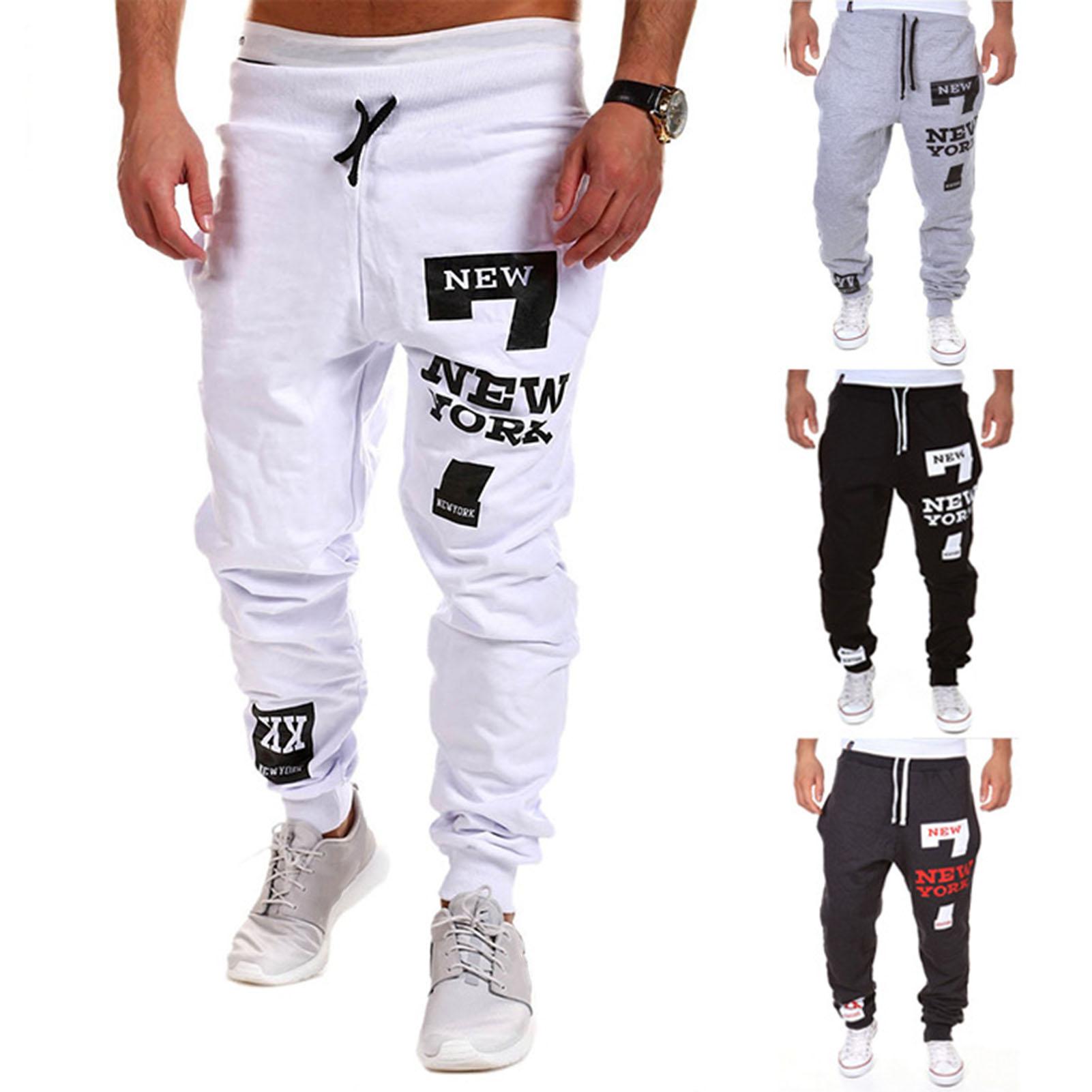 Men Sweatshirts Jogging Pants Men Casual Pants Men Casual Jogger Number 7 Printed Letter Drawstring Sweatpants Trousers Pants