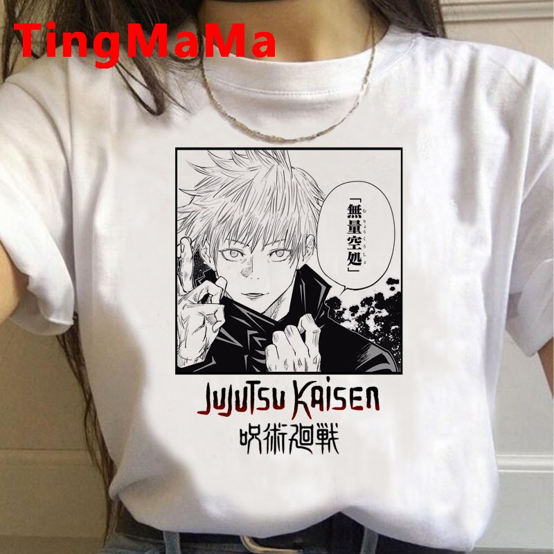 2021 New Japanese Anime Jujutsu Kaisen T Shirt Men Kawaii Summer Tops Yuji Itadori Graphic Tees Cool Cartoon Unisex T-shirt Male