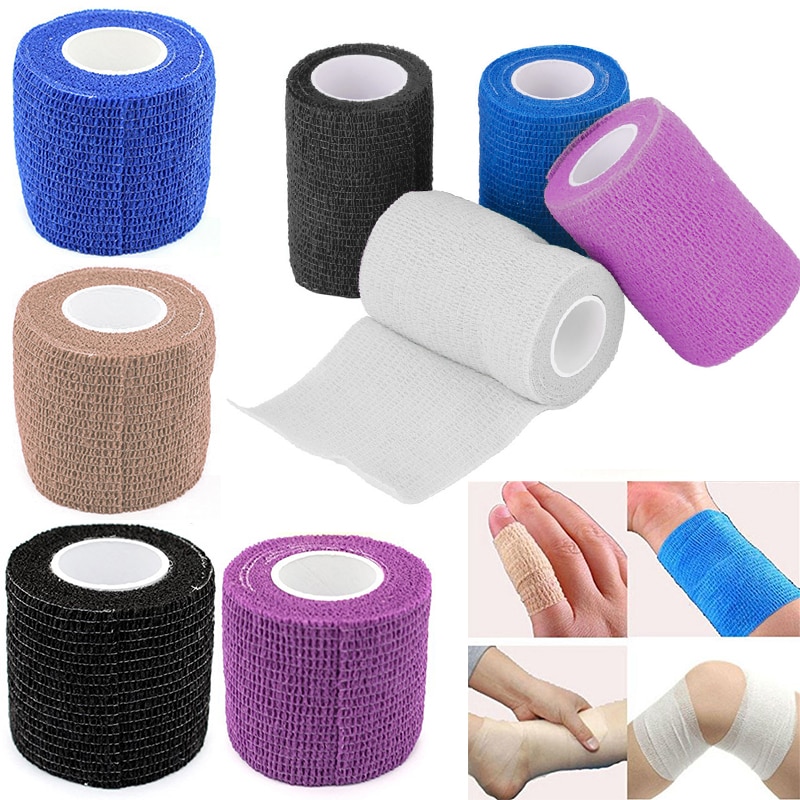 Elastic Bandage Self Adhesive Colorful Sport Tape Elastoplast Emergency Muscle Tape For Knee Support First Aid Tool