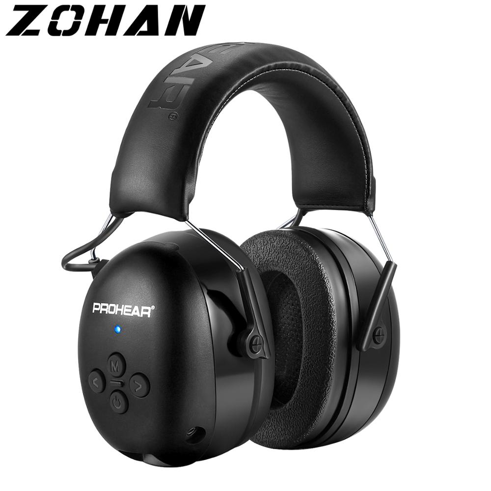 ZOHAN Electronic Headset 5.0 Bluetooth Earmuffs shooting Ear Protection Wireless Headphones Noise Canceling Charging for Music