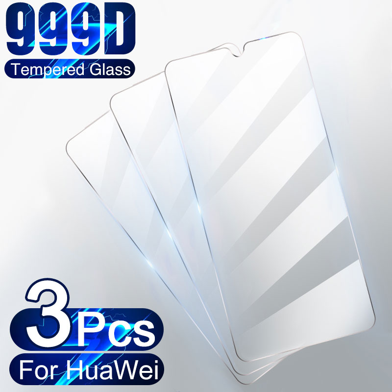 3Pcs Tempered Glass For Huawei P30 P40 Lite P20 Pro P10 P Smart 2019 Screen Protector Glass For Huawei Mate 30 20 Lite P30 Film