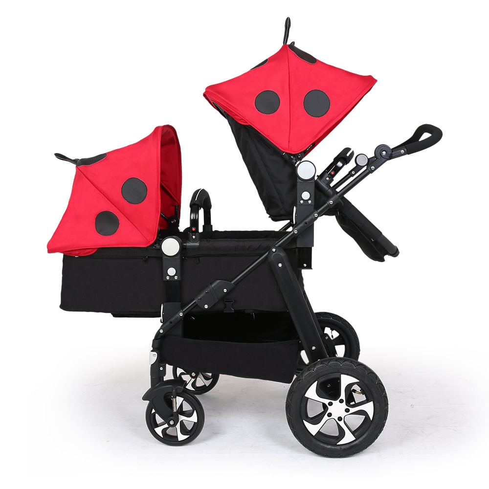 KID1ST twins baby stroller double front and rear double pram Aluminum alloy frame in multiple colors