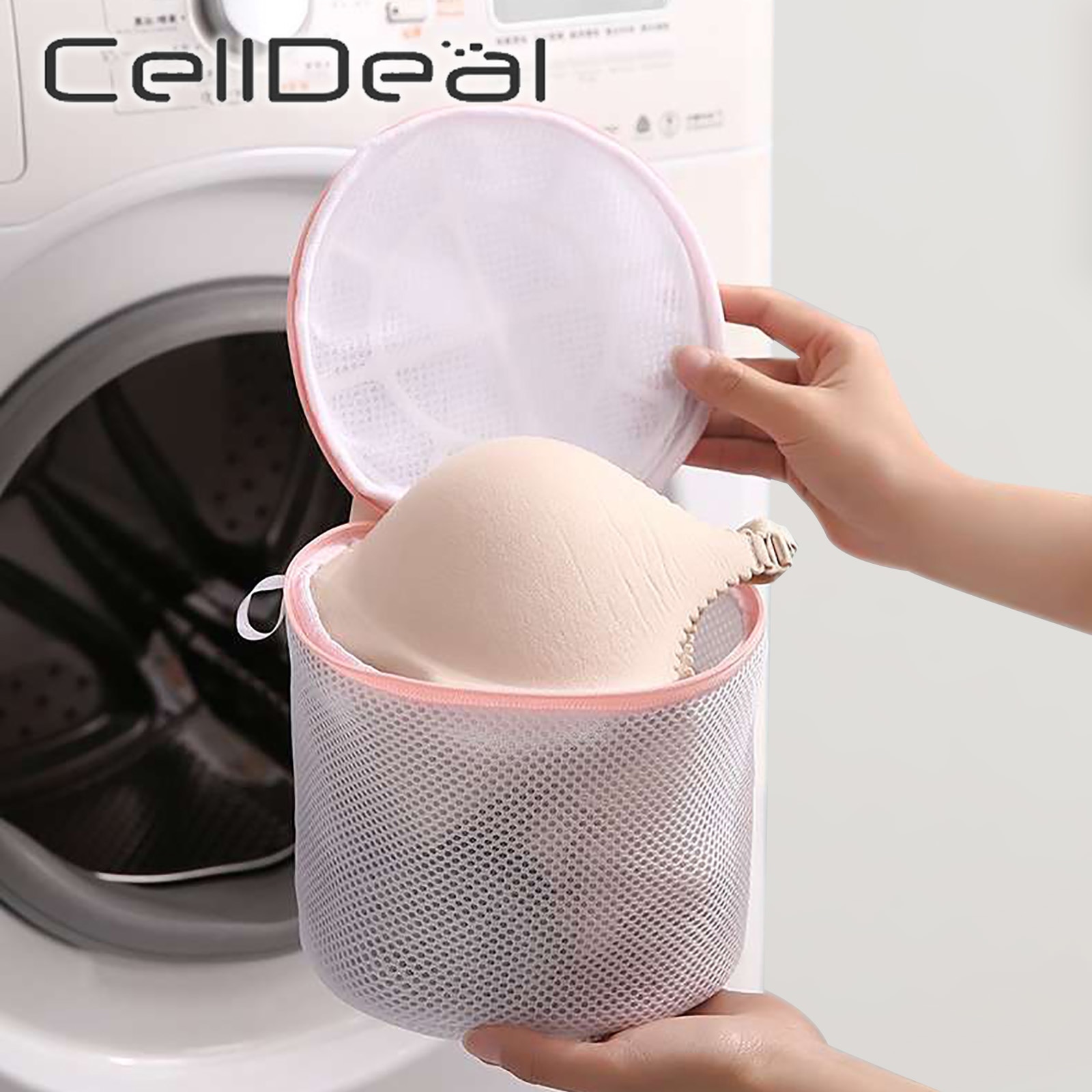 1 PC Lingerie Bras Washing Bag Zippered Machine Socks Underwear Clothing Protection Laundry Bag Home Use Foldable Laundry Bag