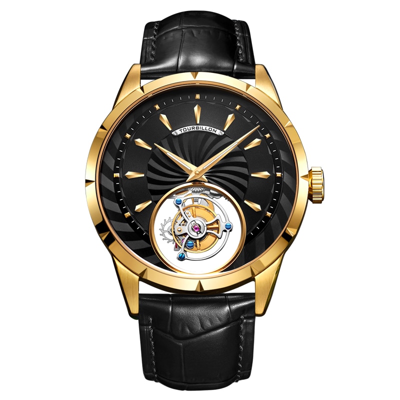 POPULAR LUXURY BRAND PERSONALITY ULTRA-THIN MEN WATCH TOP TOURBILLON AUTOMATIC MECHANICAL BUSINESS MALE WATCH 2020 PILOT CLOCK