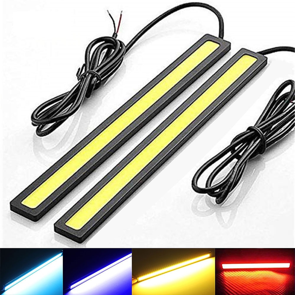 2 pcs New 17cm LED COB Daytime Running Light Waterproof DC12V Car Light Source Parking Fog Bar Lamp strip