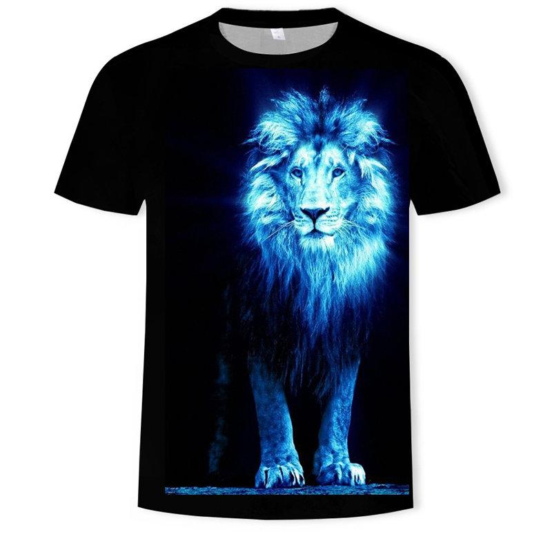 New Summer cool Style Hip-Hop t-shirt Men/women Print Yin Yang 3d lion T Shirt Harajuku mens Clothes 2020 top Asian Size S-6XL