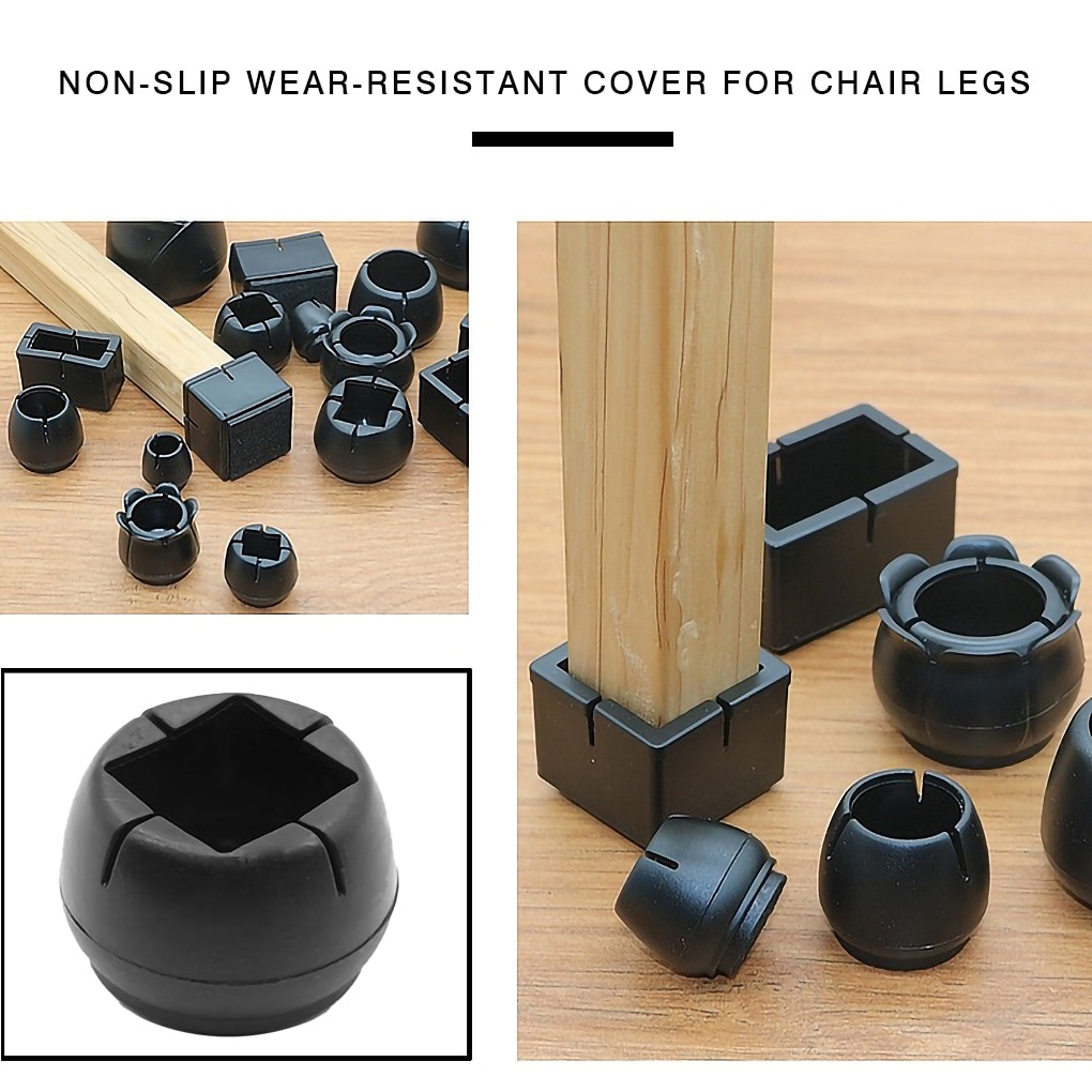 1pcs Silicone Table Chair Leg Mat Non-slip Table Chair Leg Caps Foot Protection Bottom Cover Pads Wood Floor Protectors