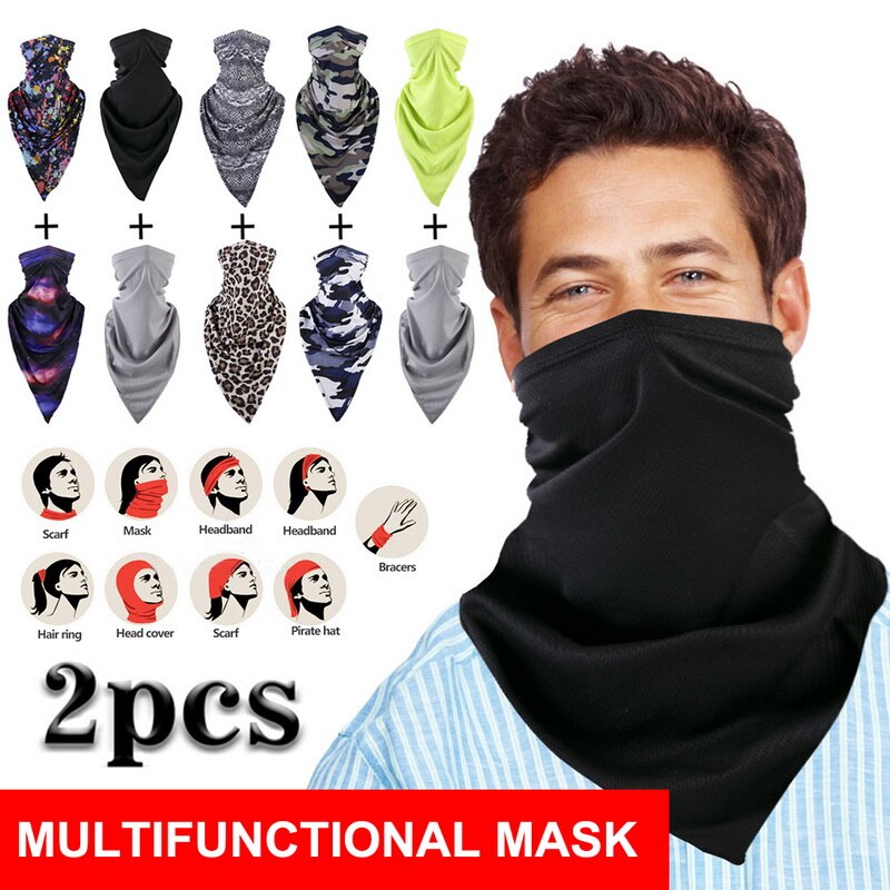 Unisex Women Mens scarf Breathable Triangle Bandana Half Face Scarf Neck Cover Men Women Scarf 2020