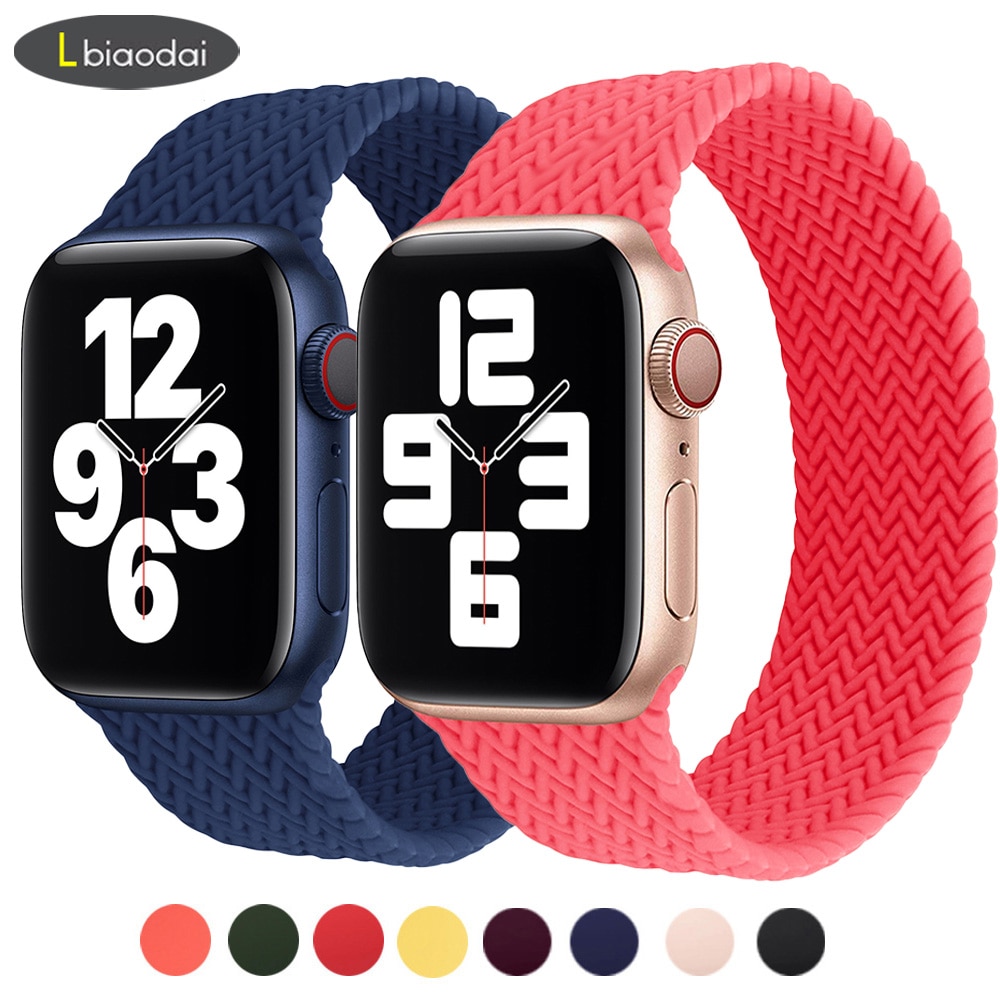 Solo Loop Strap For Apple watch 6 band iWatch series 5 4 3 38mm 42mm Elastic Silicone bracelet belt Apple watch band 44mm 40mm