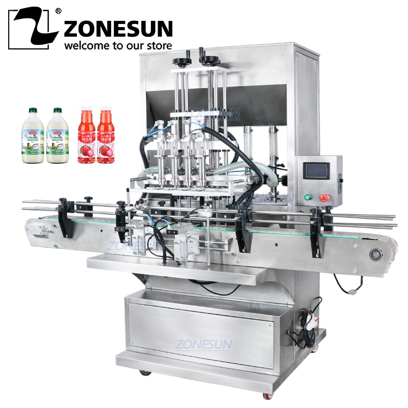 ZONESUN ZS-SV4GB Whipped Cream Ketchup Bottle Chili Sauce Shampoo Jam Servo Filling Machinery