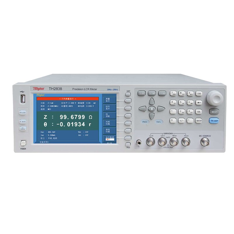 TH2838 20Hz-2MHz High Frequency Digital LCR Bridge Tester with DC Bias 0-10V