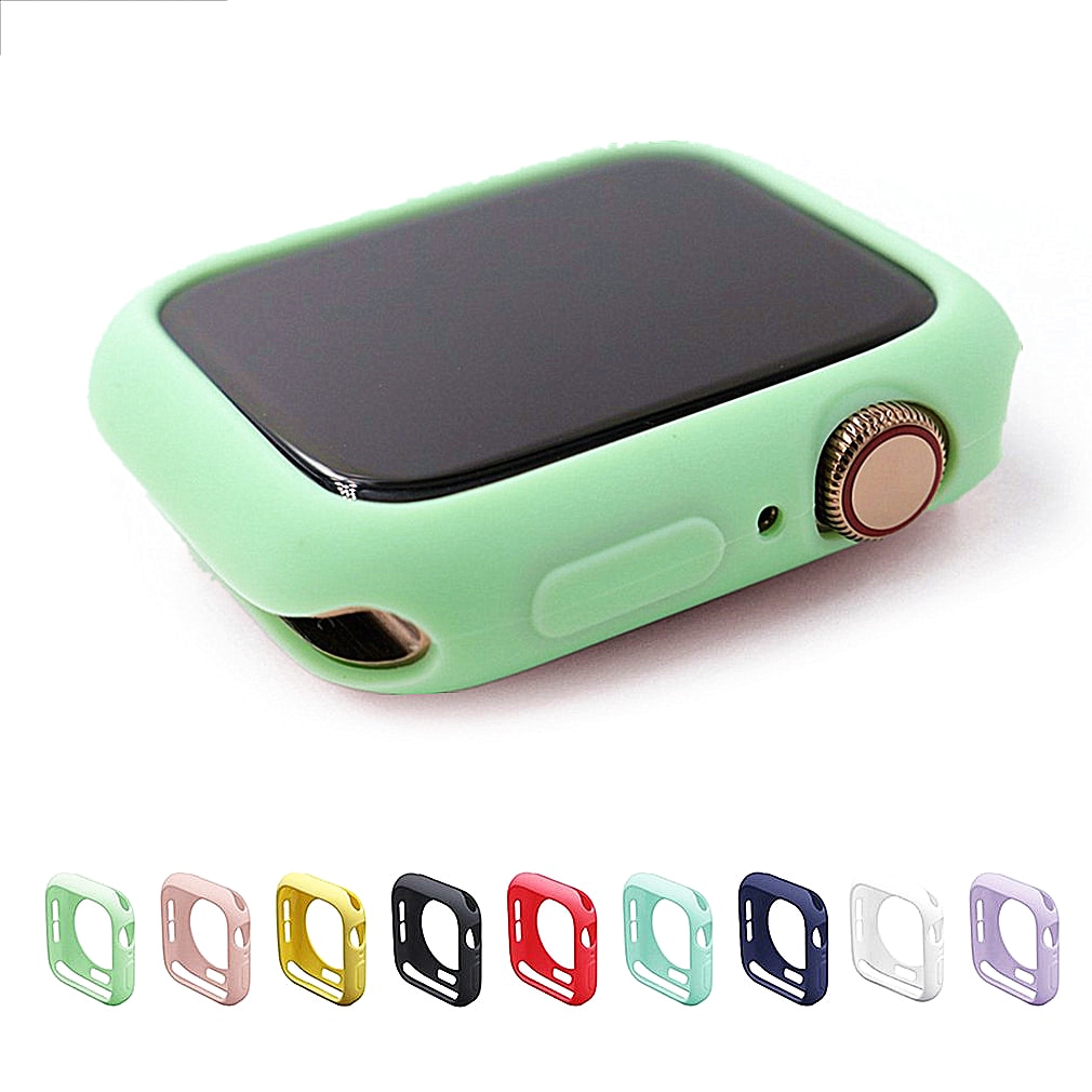 Candy Color Smart Watch Protection Case For Apple Watch 1 2 3 4 5 Generation Watch Tpu Case 38 42 40 44mm