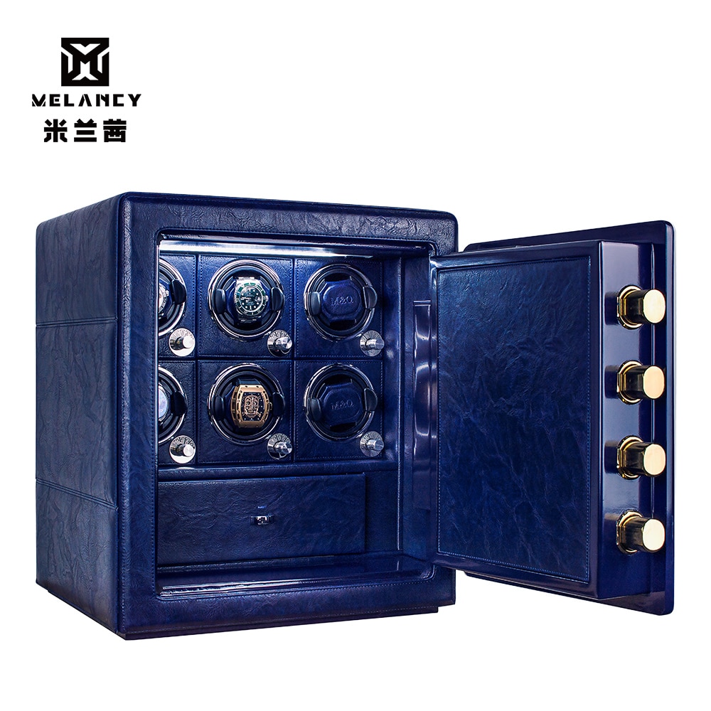 Safe box for 6 Automatic watch winder display Hidden strongbox in high security carbon steel container safety box