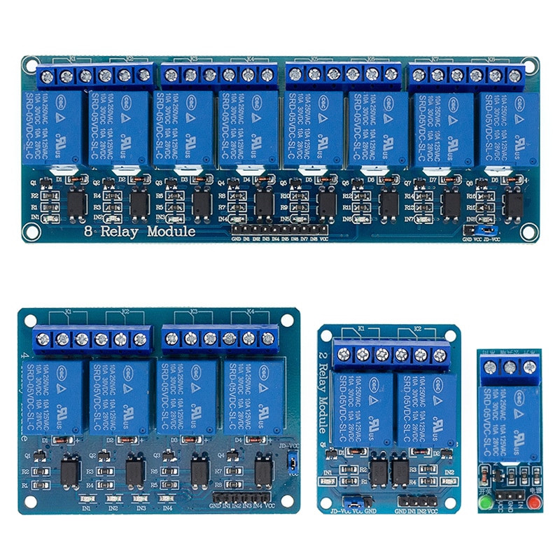 1 2 4 8 channel 5V relay module with optocoupler. Relay Output 1 2 4 8 way relay module In stock For ARDUINO
