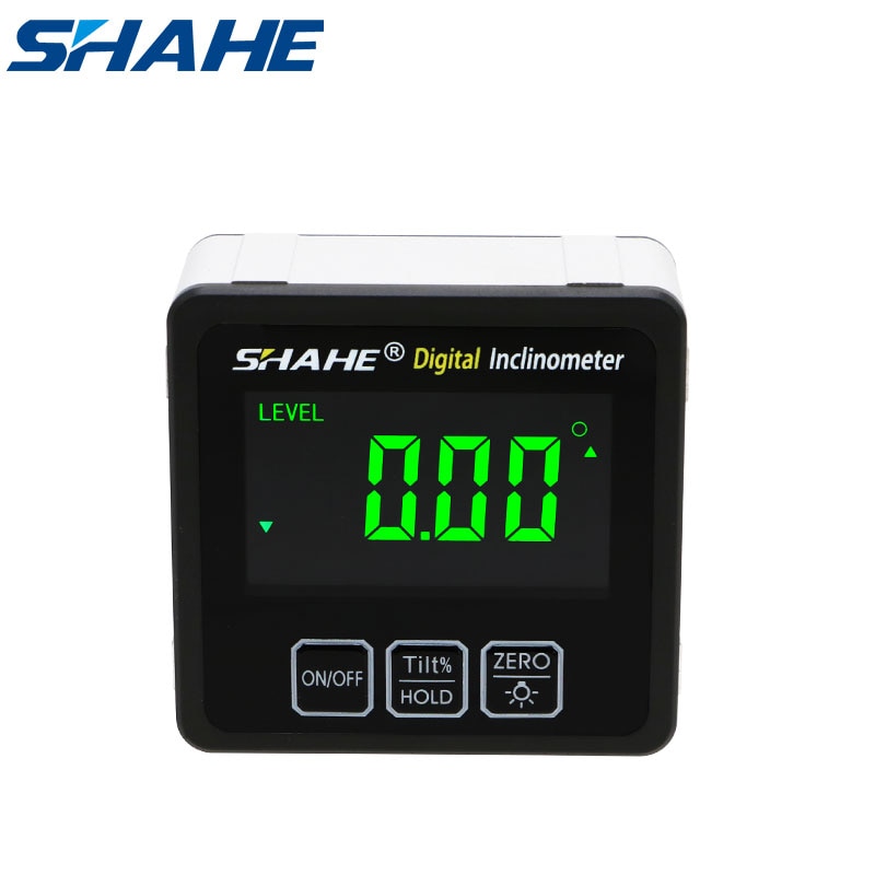 shahe New High Precision Magnetic Digital Inclinometer Level Box Electronic Protractor With Backlight Angle Meter Tools