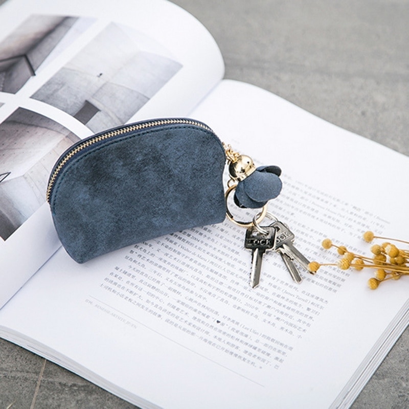 2021 Hot Sale Fashion Ladies PU Leather Mini Wallet Card Key Holder Zip Coin Purse Clutch Bag Coin Purses