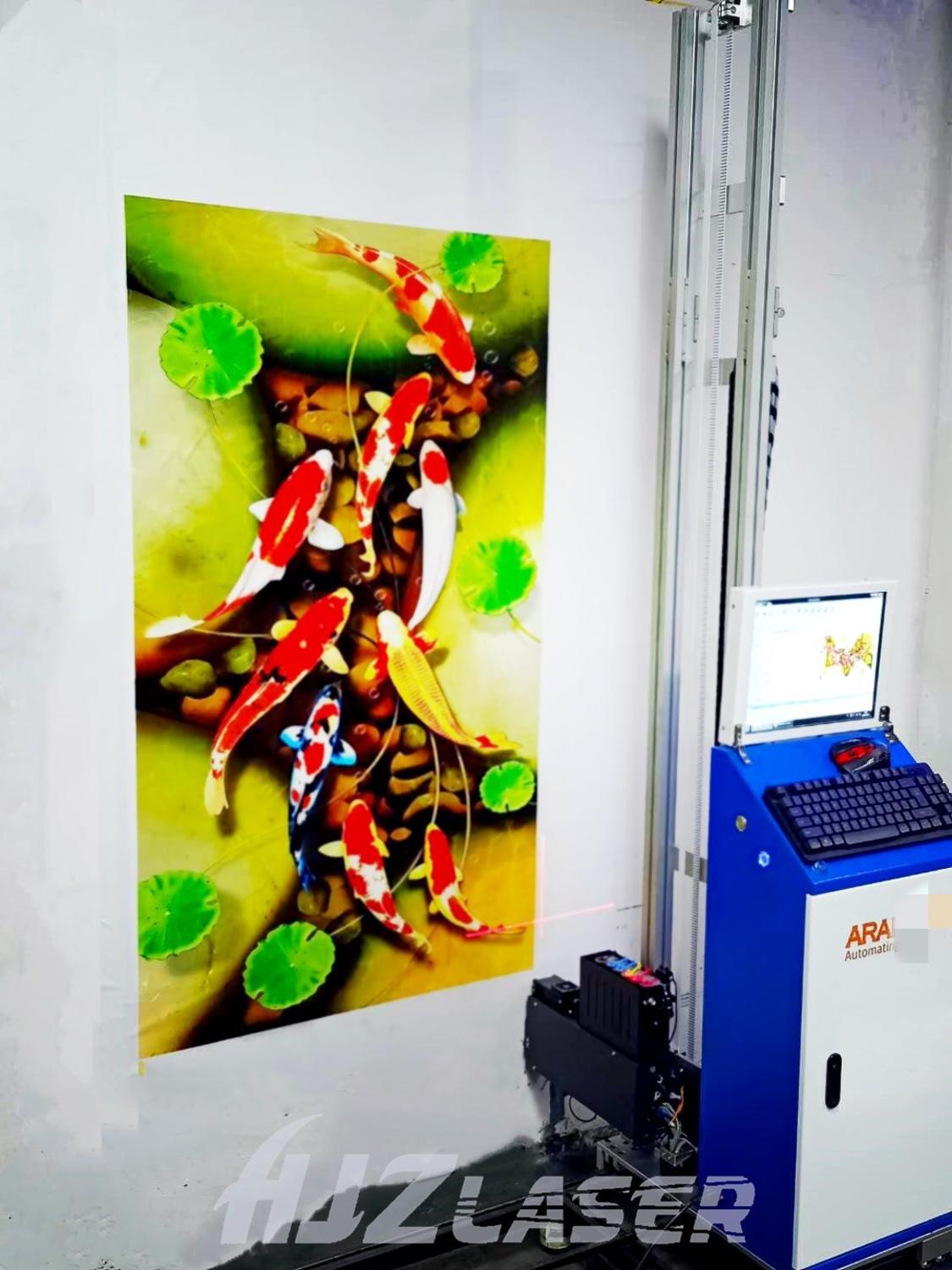 Outside 3D Mural Decor Vertical Zeescape Direct to Wall Inkjet Printer Machine