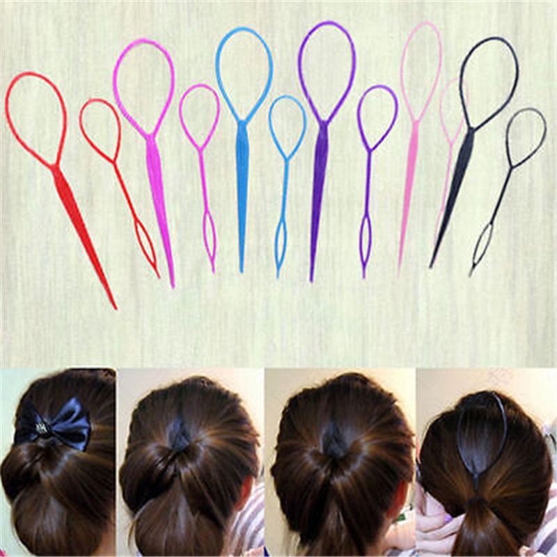 2 pcs Magic Small Topsy Tail Hair Braid Ponytail Hair Accessories Headwear