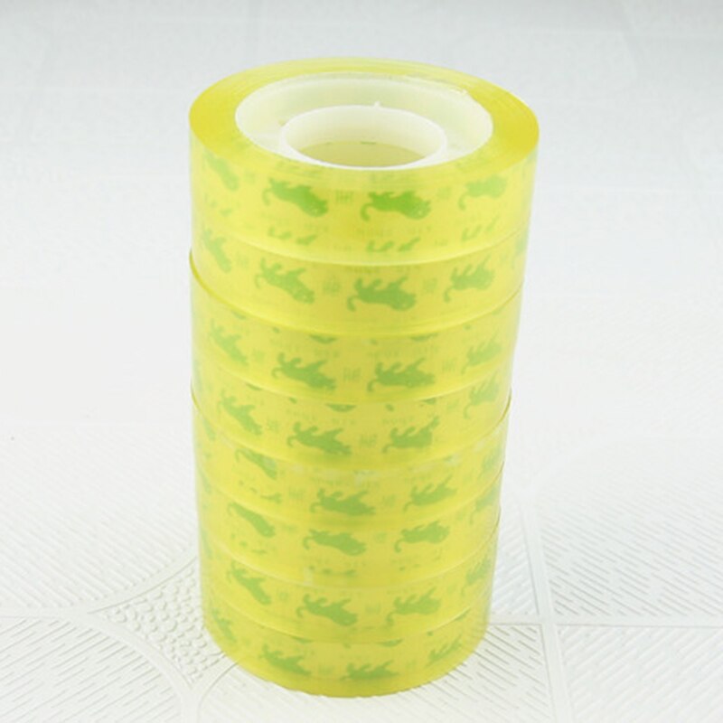 12mm * 30m transparent yellow tape transparent stationery tape tape tape office packaging mini X6T4