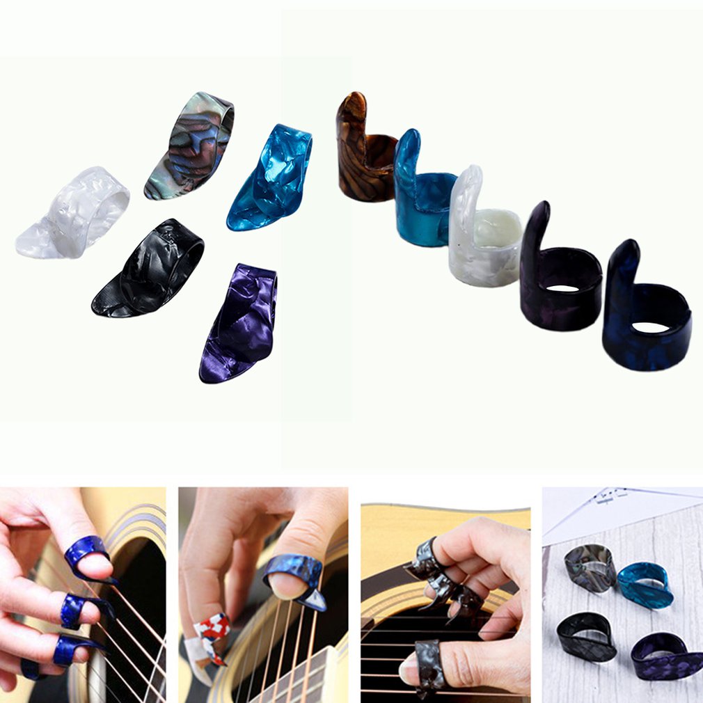 Thumb Finger Guitar Pick Fingerpicks Plectrum Sheath Guitar Tube Picks Thumb Picks Electric Guitar Accessories Random Color