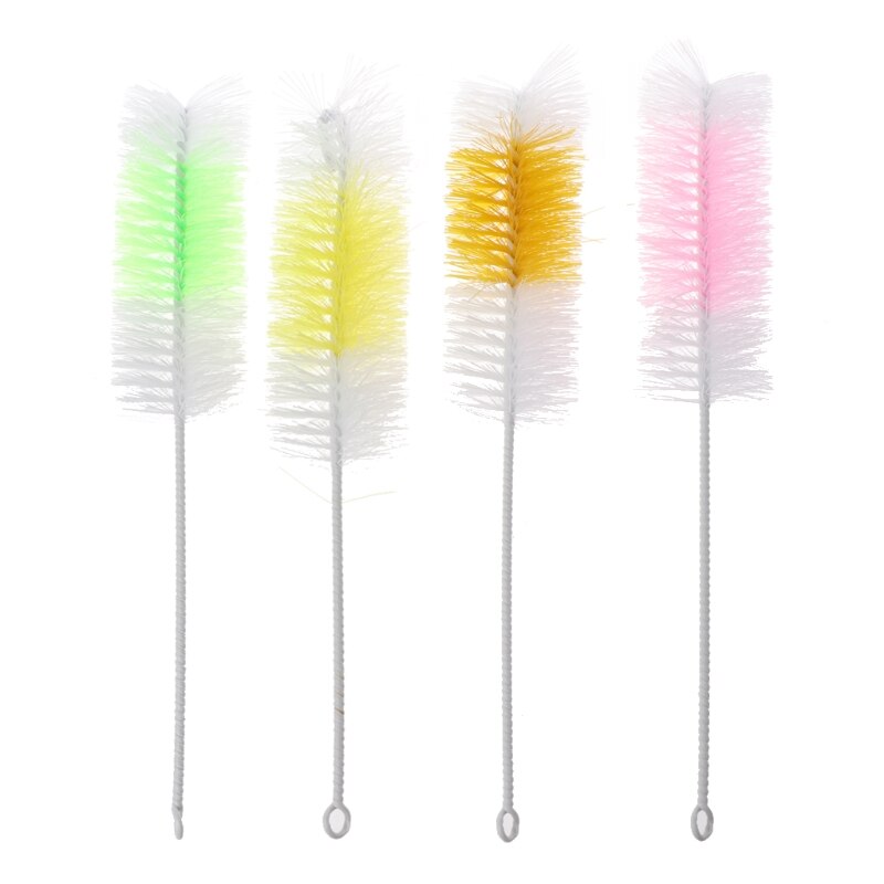 2Pcs Baby Nipple Bottle Brush 360 Degree Cleaner 30cm Nylon Cleaning Brushes