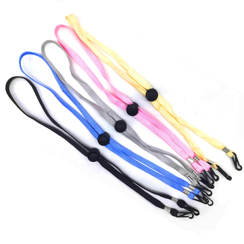 1PC Color Mask Hanging Rope Face Mask Lanyard Disposable Mask Lanyard Holder Adjustable Traceless Ear Hanging Rope With Two Hook