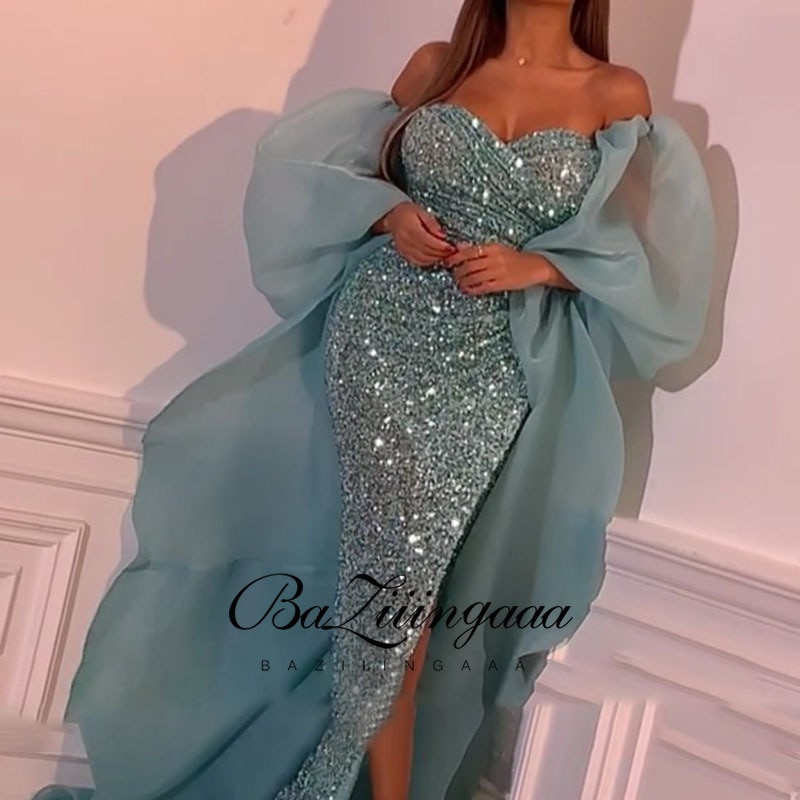 BAZIIINGAAA Luxury 2021 Party Elegant Woman Evening Gown Plus Size Slim Printed Long Evening Dresses Suitable for Formal Parties