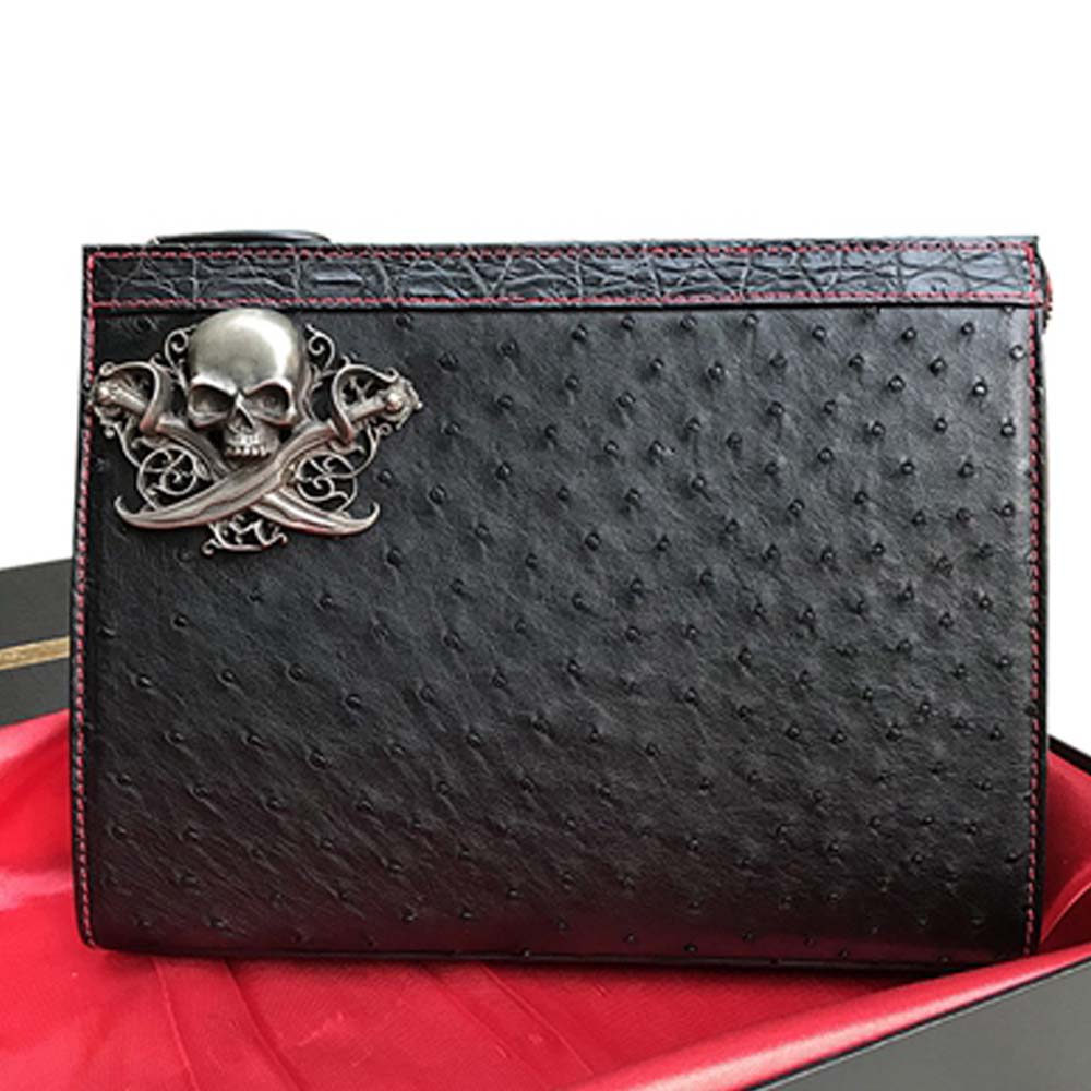 yongliang new men Hand bag Ostrich leather Ostrich leather Ostrich leather trend men clutch bag men wallet