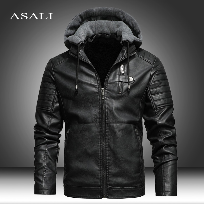 Men Winter New Leather Jackets Coat Motorcylce Casual Fleece Thicken Motorcycle PU Jacket Biker Warm Leather Men Brand Clothing