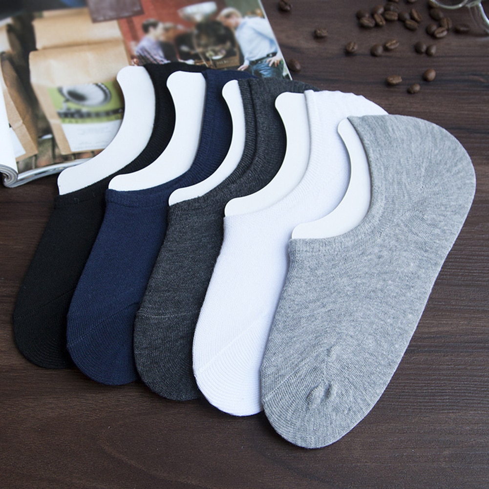 1 Pair Striped Breathable Cotton Socks Solid Shaped Boat Sock Summer Non-slip Comfortable Socks Women Men Ankle Socks New